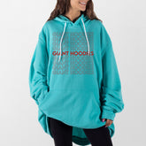 Teal Thank You Bag Giant Hoodie