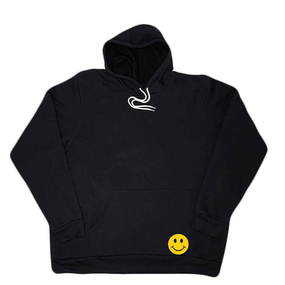 Pocket Smiley Giant Hoodie - Black