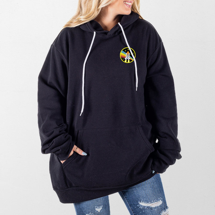 Black Space Ship Giant Hoodie