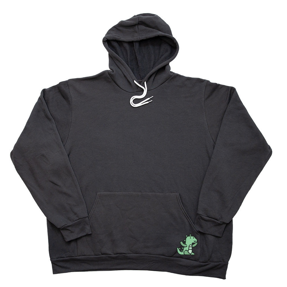 Pocket Dino Giant Hoodie - Heather Navy