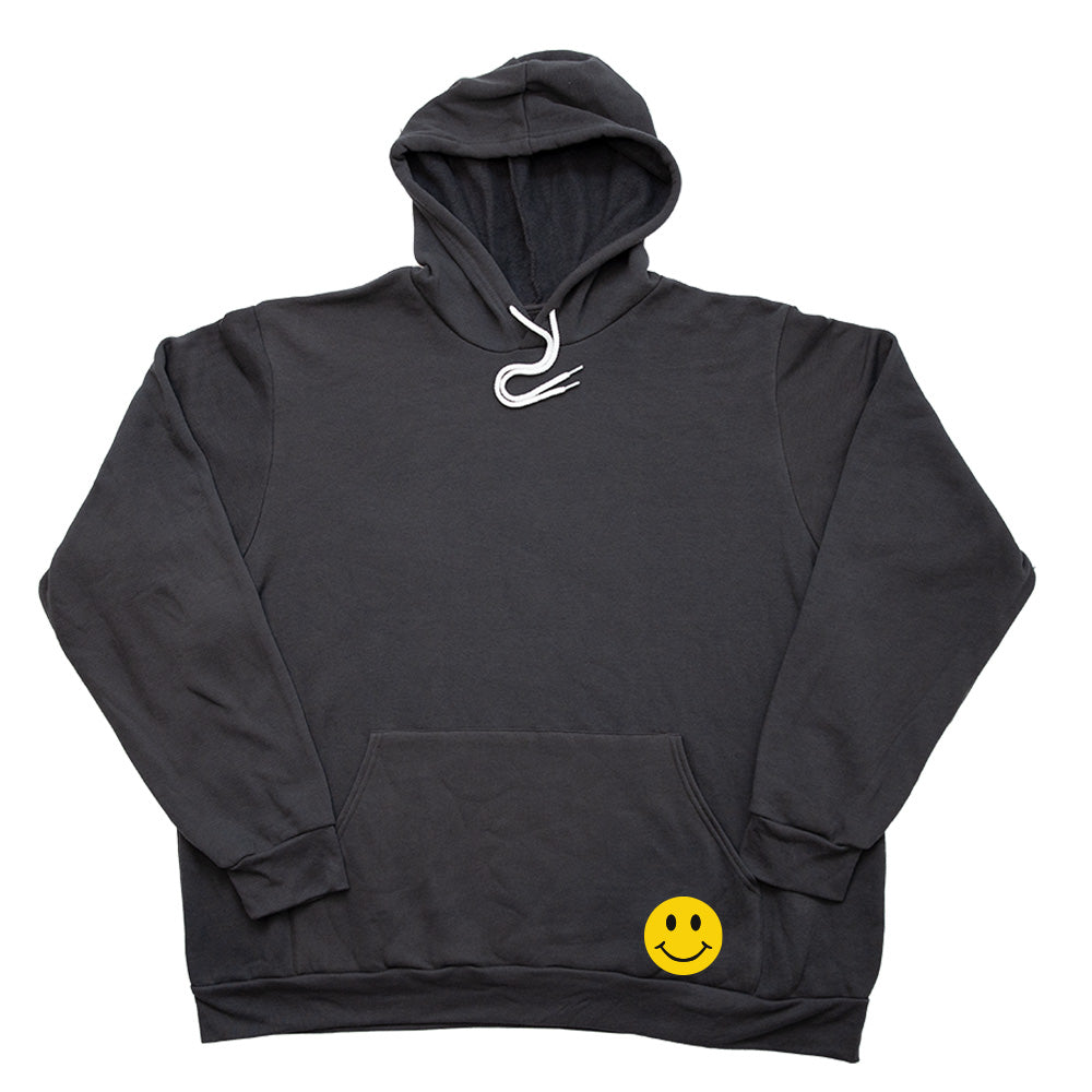 Pocket Smiley Giant Hoodie - Dark Gray