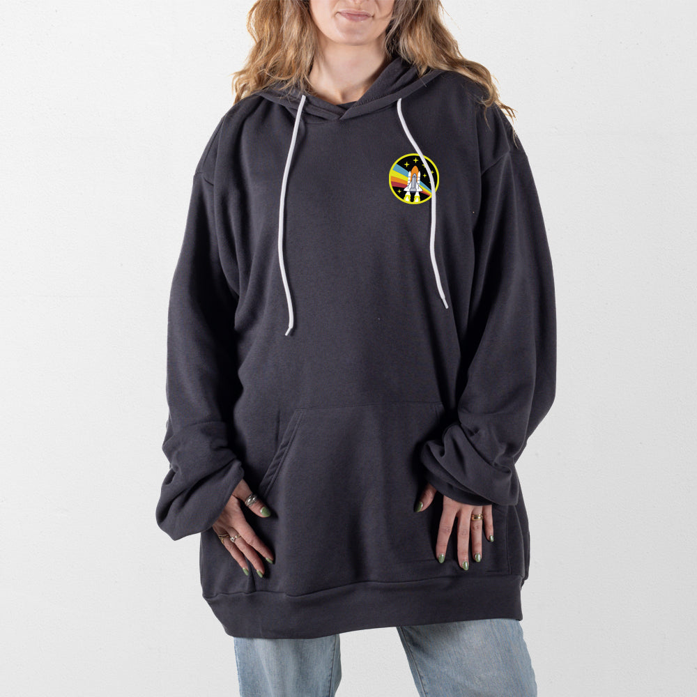 Dark Gray Space Ship Giant Hoodie