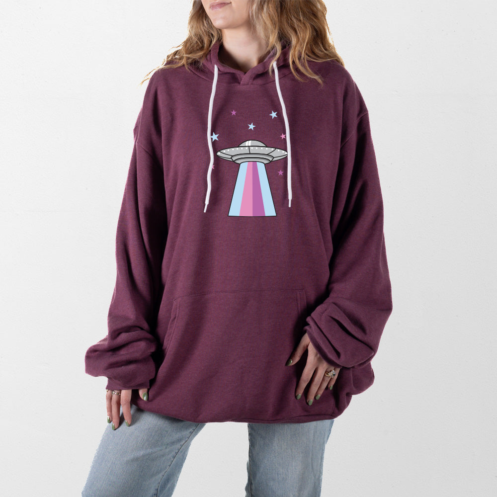 Heather Maroon UFO Giant Hoodie