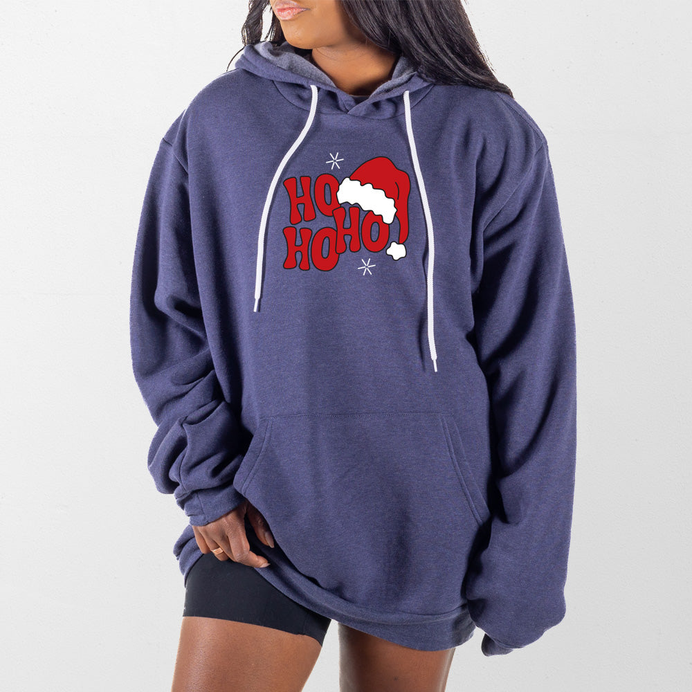 Heather Navy Hohoho Outline Giant Hoodie