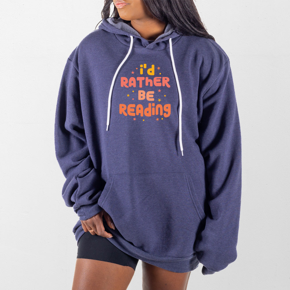 Heather Navy Rather Be Reading Giant Hoodie