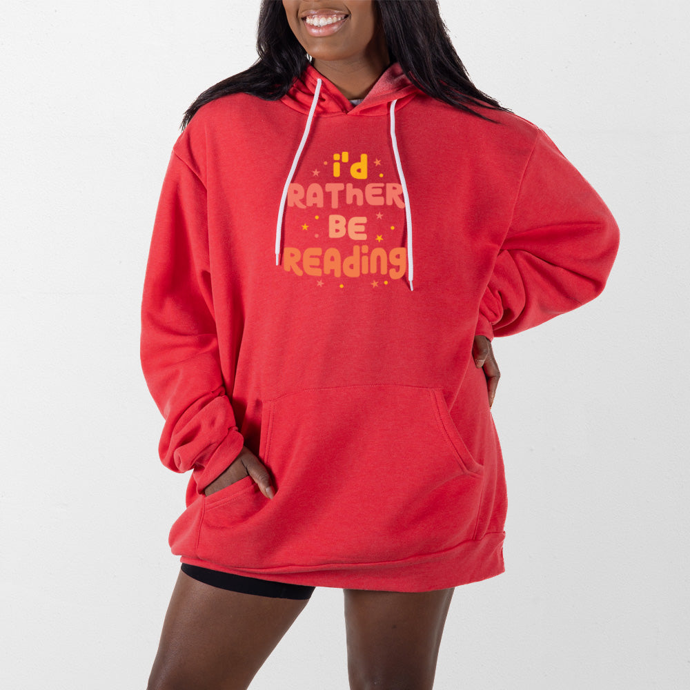 Heather Red Rather Be Reading Giant Hoodie