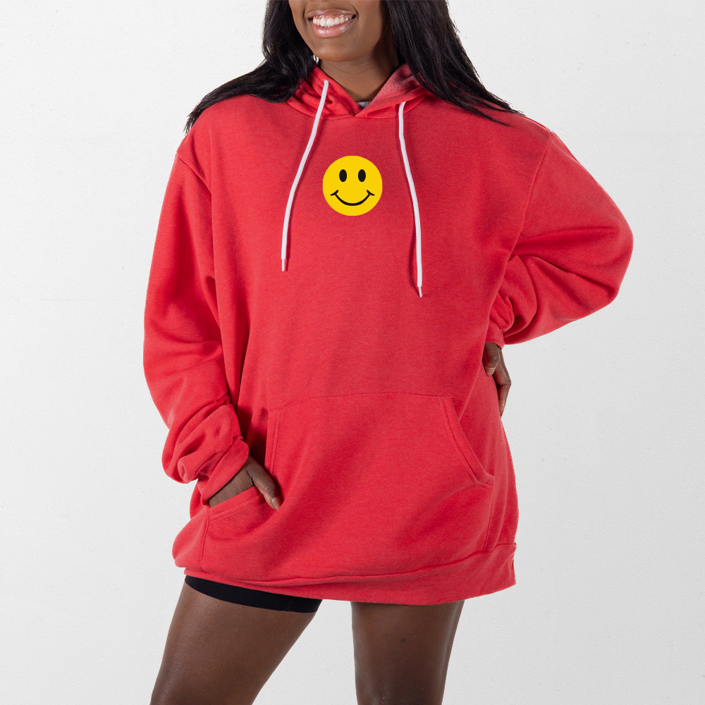 Heather Red Smiley Giant Hoodie