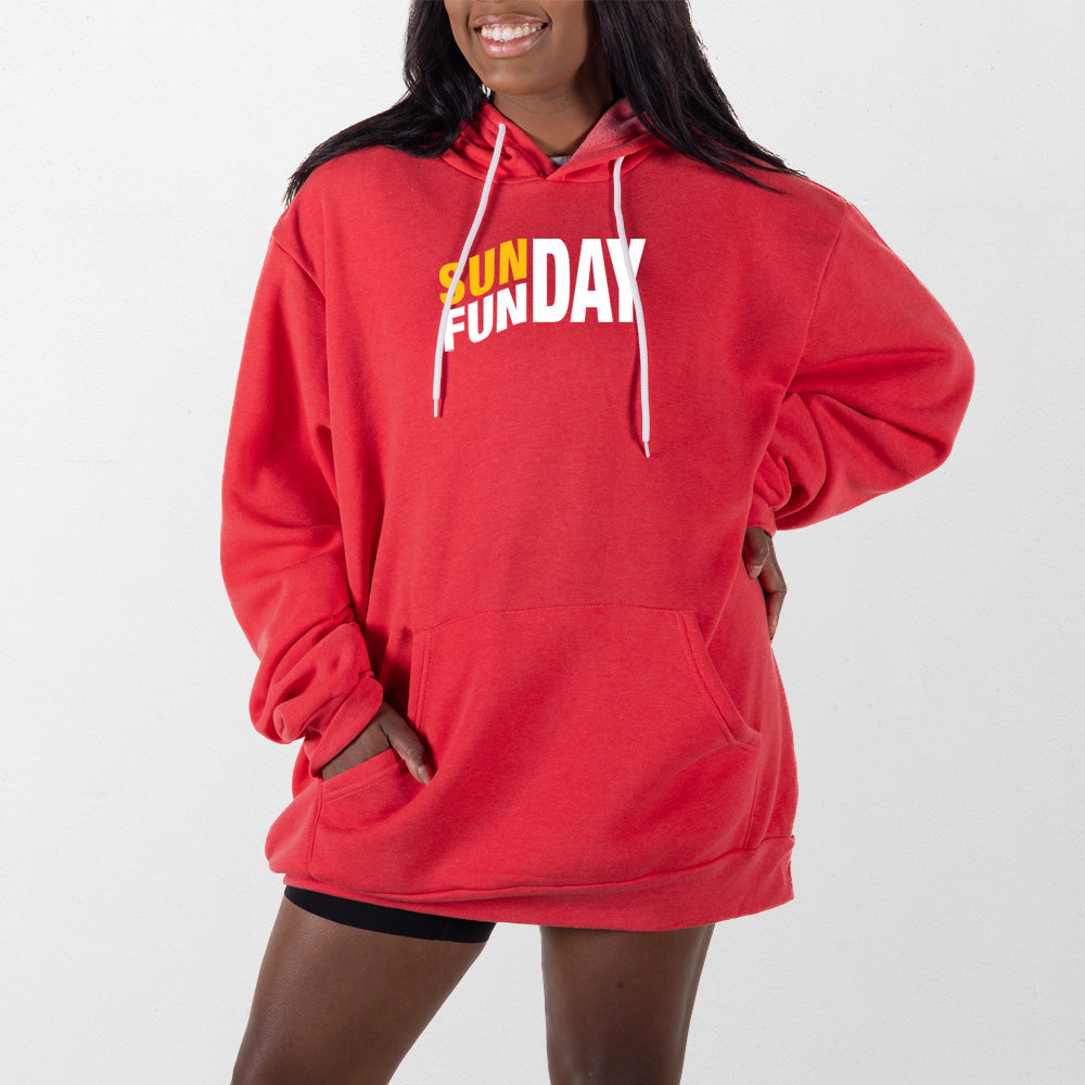 Heather Red Sunday Funday Giant Hoodie