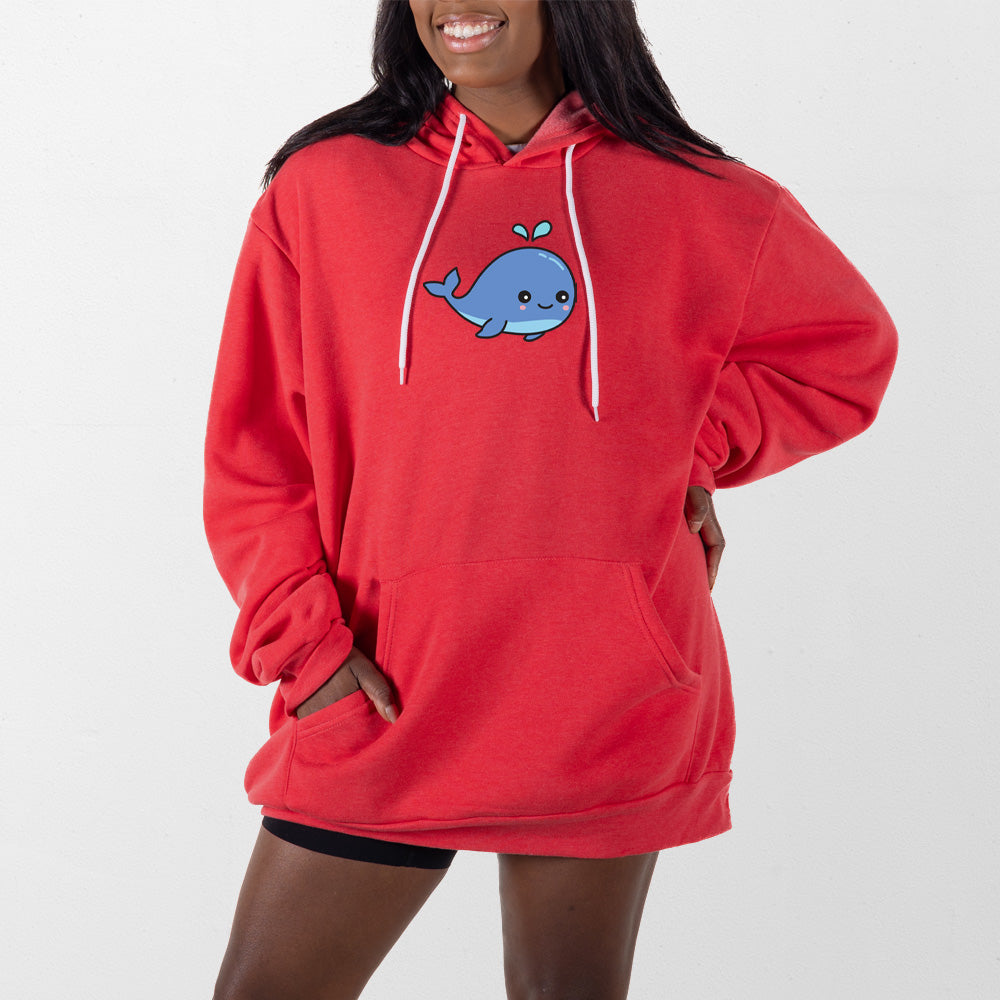 Heather Red Whale Giant Hoodie