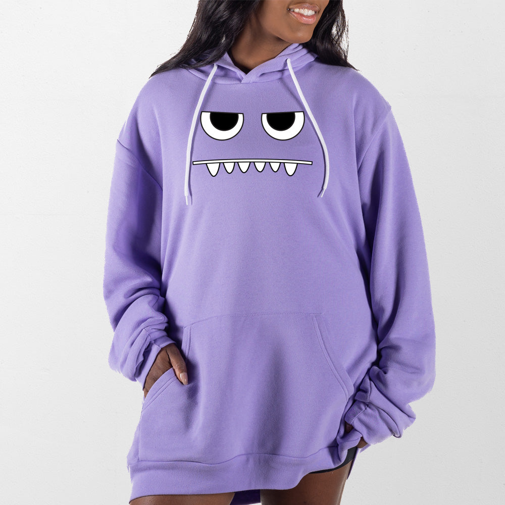 Lavender Eyes and Mouth Giant Hoodie
