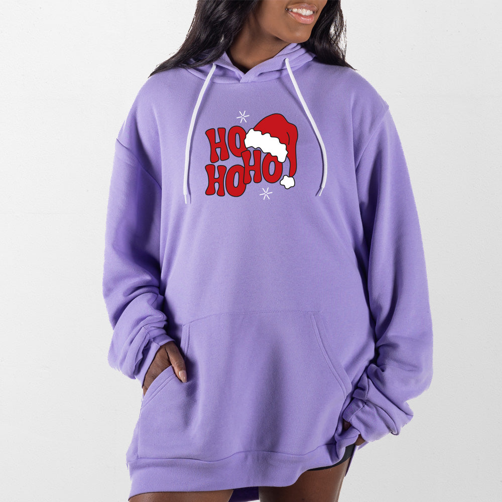 Lavender Hohoho Outline Giant Hoodie