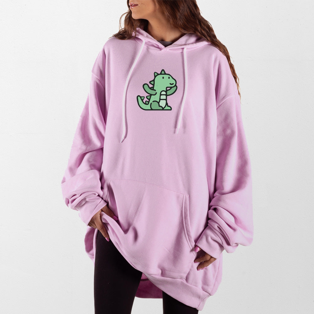 Light Pink Dino Dan Giant Hoodie