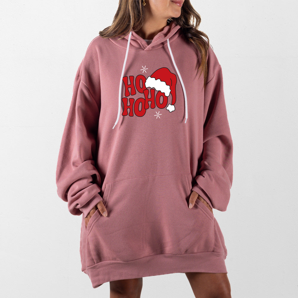 Mauve Hohoho Outline Giant Hoodie