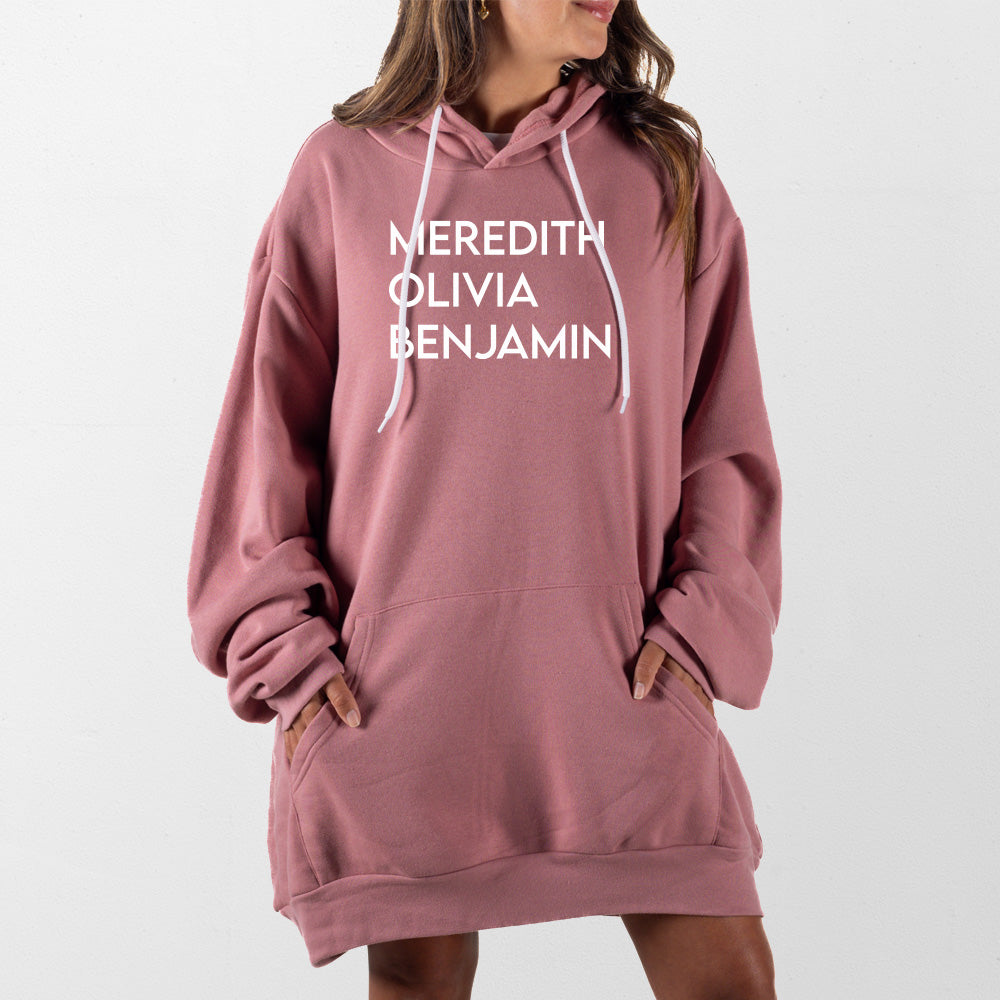 Mauve Meredith Olivia Benjamin Giant Hoodie