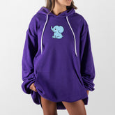 Purple Blue Elephant Giant Hoodie