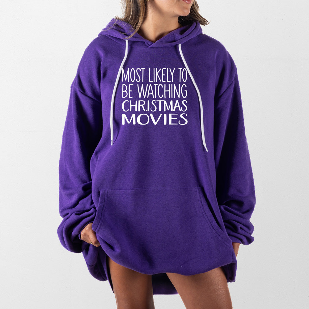 Purple Christmas Movies Giant Hoodie