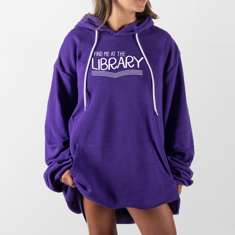 Purple Find Me at the Library Giant Hoodie