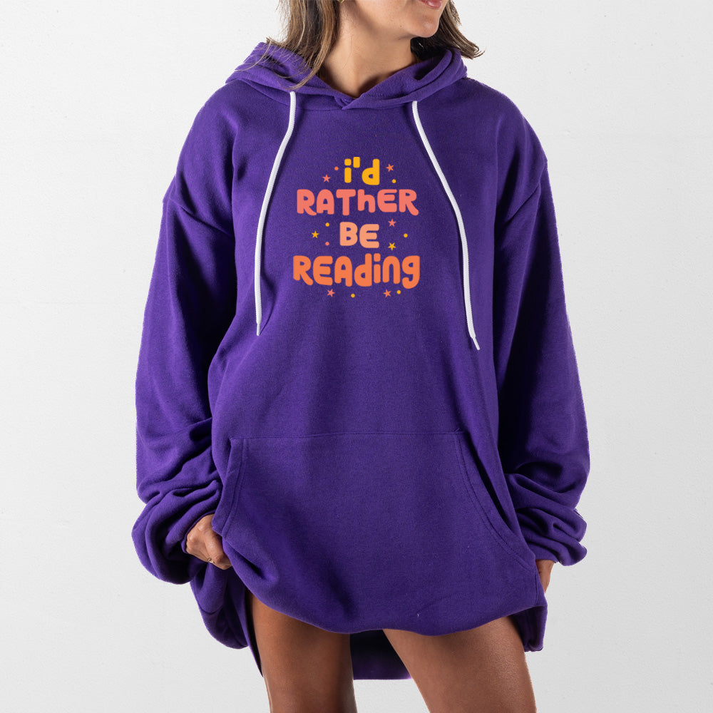 Purple Rather Be Reading Giant Hoodie