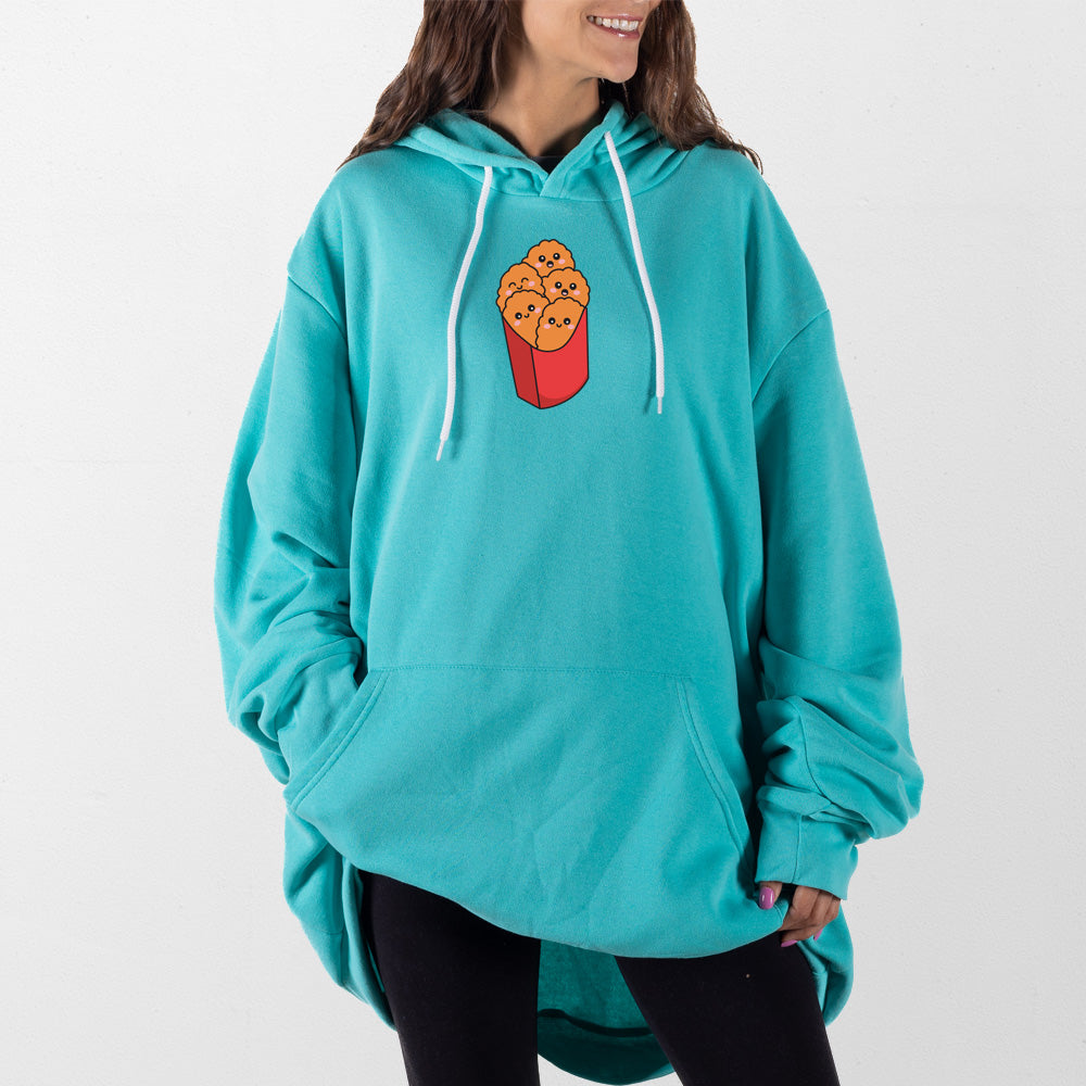 Teal Chicken Nuggets Giant Hoodie