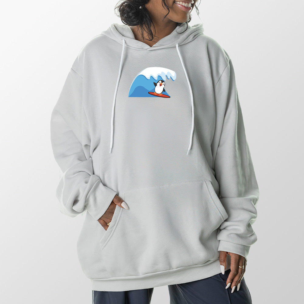 Surf Penguin Giant Hoodie - Glacier Gray