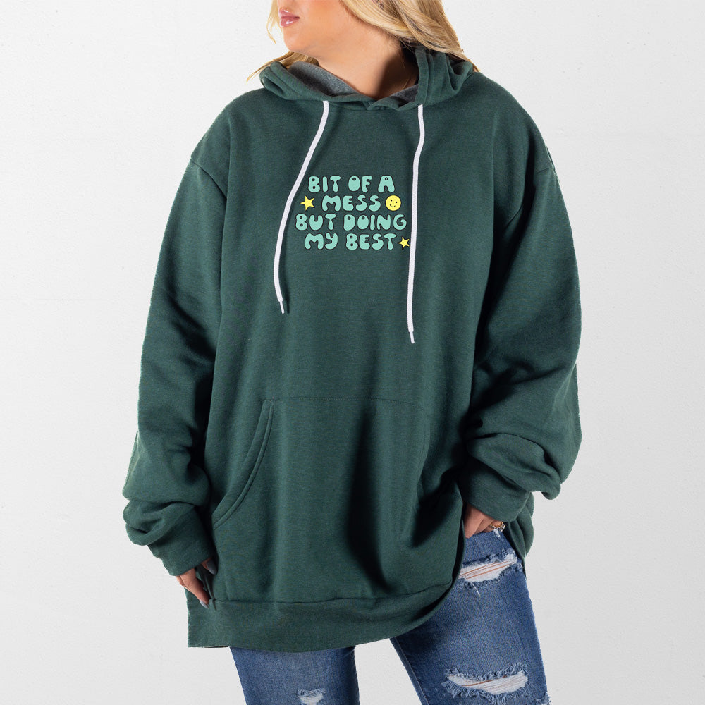 Heather Forest Bit Of A Mess Giant Hoodie