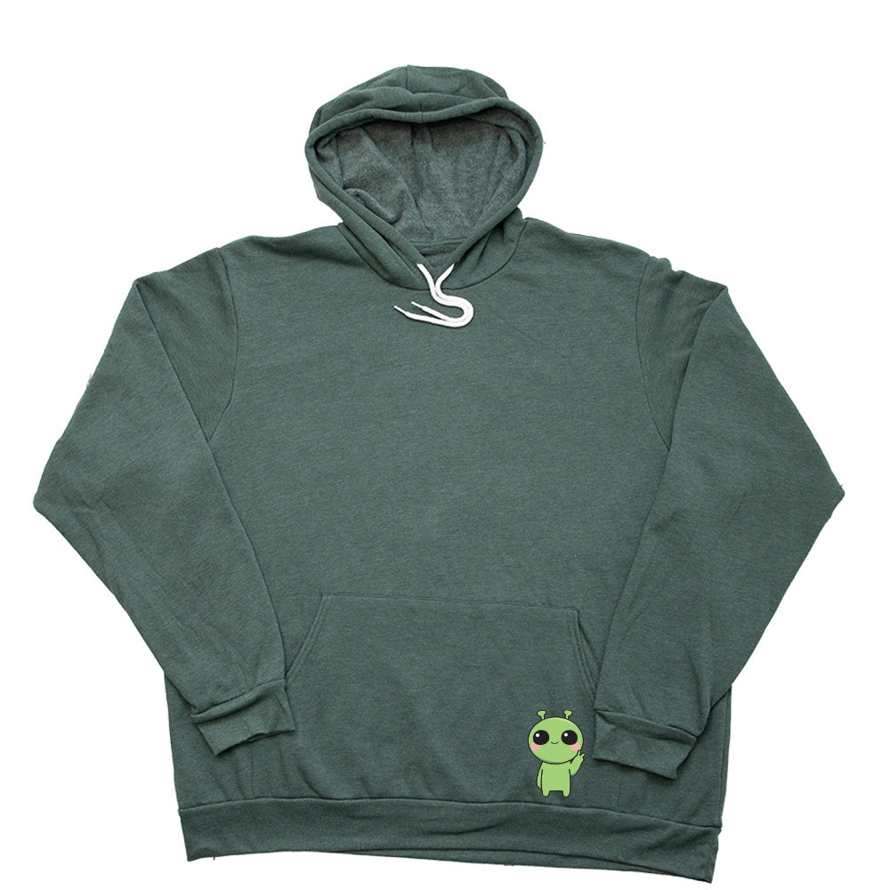 Heather Forest Pocket Alien Giant Hoodie