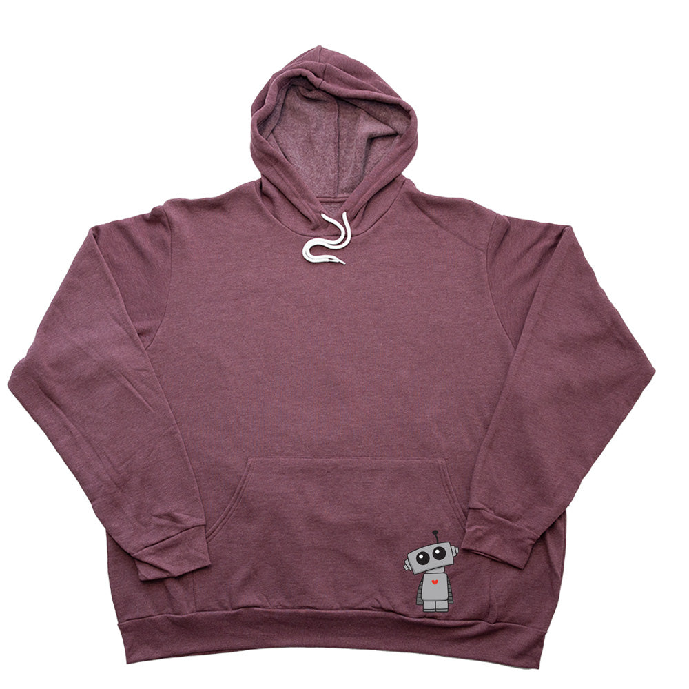 Heather Maroon Pocket Robot Giant Hoodie