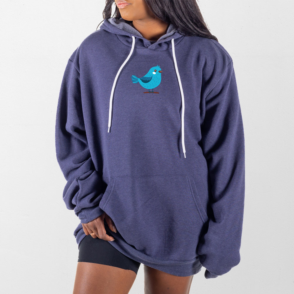 Heather Navy Blue Bird Giant Hoodie