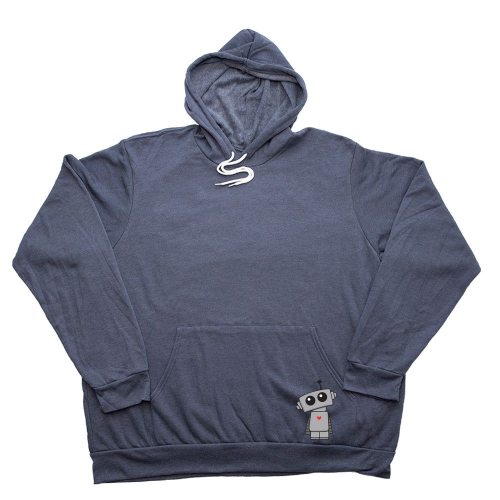 Heather Navy Pocket Robot Giant Hoodie