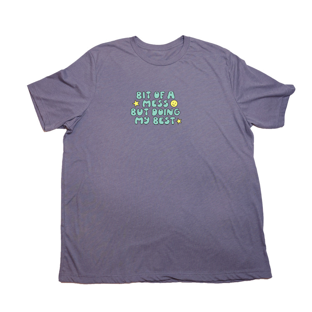 Heather Purple Bit Of A Mess Giant Shirt