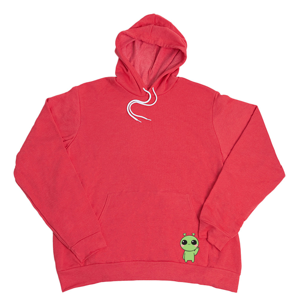 Heather Red Pocket Alien Giant Hoodie