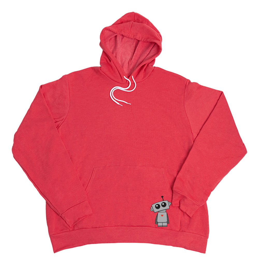 Heather Red Pocket Robot Giant Hoodie