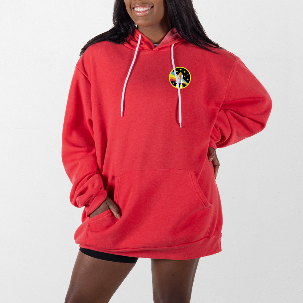 Heather Red Space Ship Giant Hoodie