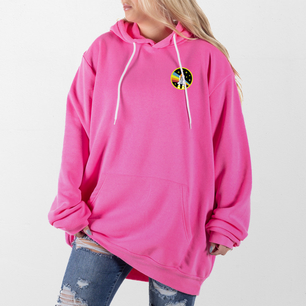 Hot Pink Space Ship Giant Hoodie
