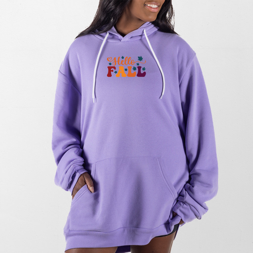 Lavender Hello Fall Giant Hoodie