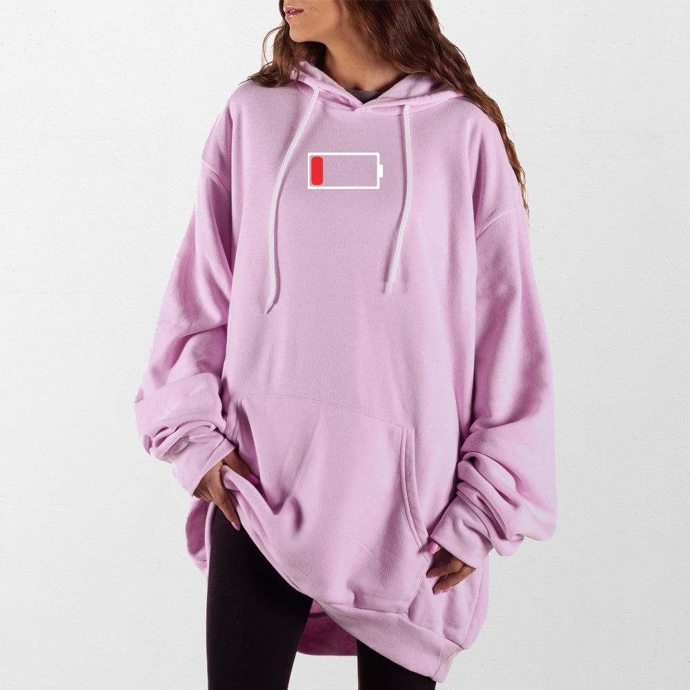 Light Pink Low Battery Giant Hoodie