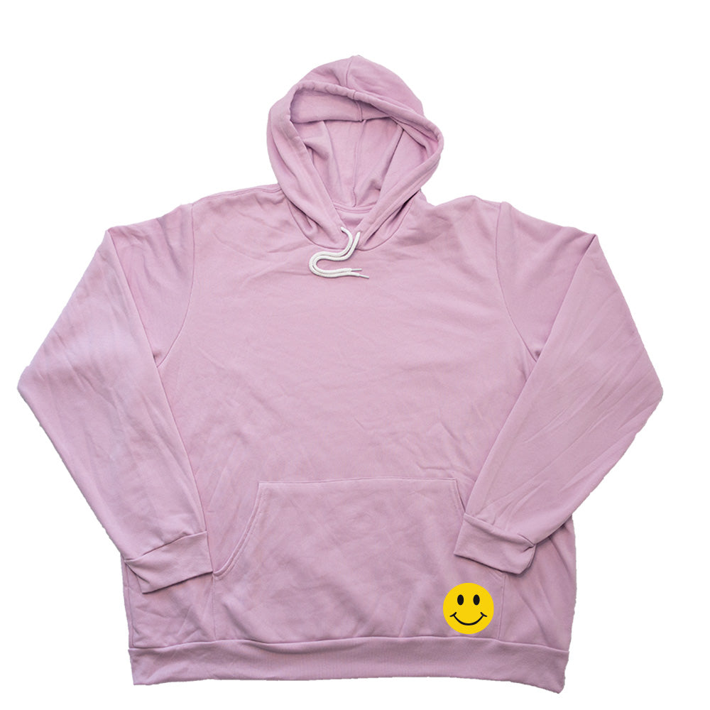 Pocket Smiley Giant Hoodie - Light Pink