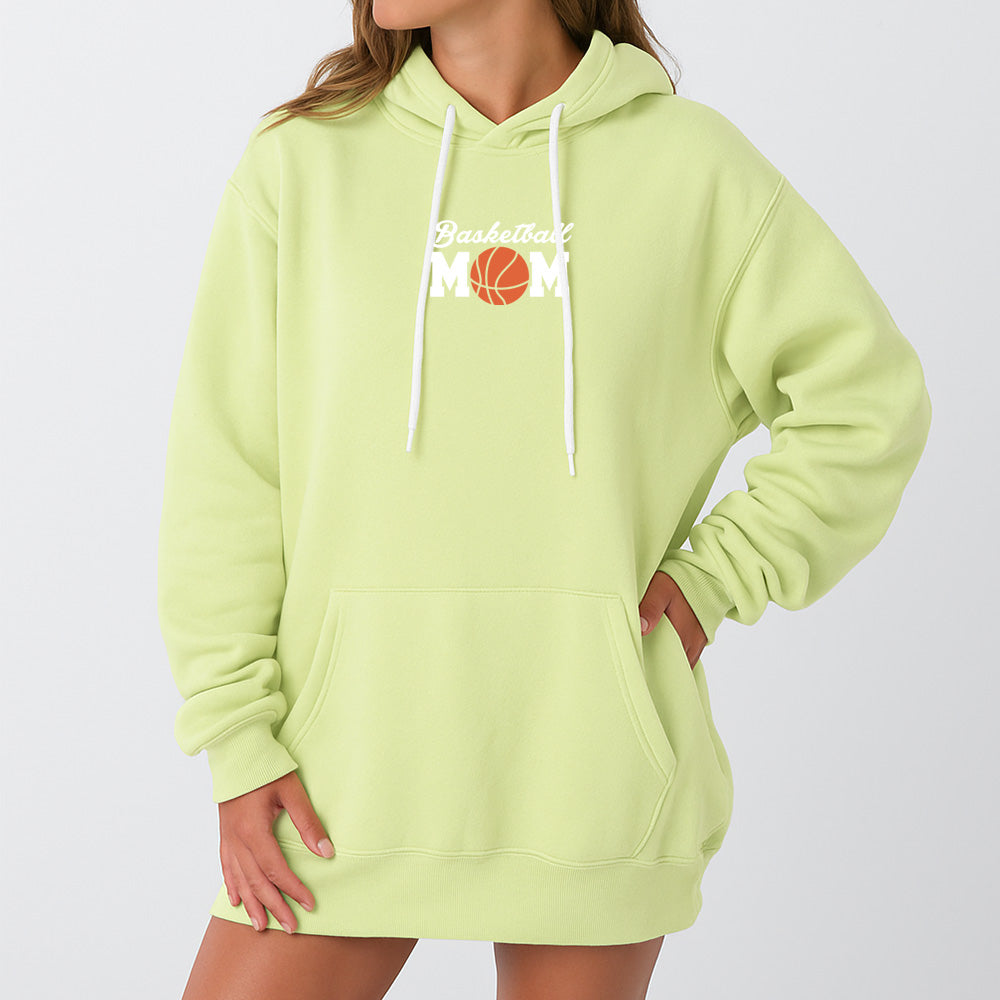 Basketball Mom Giant Hoodie - Lime Cream