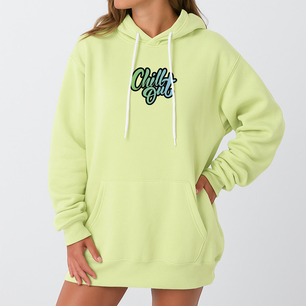 Chill Out Giant Hoodie - Lime Cream