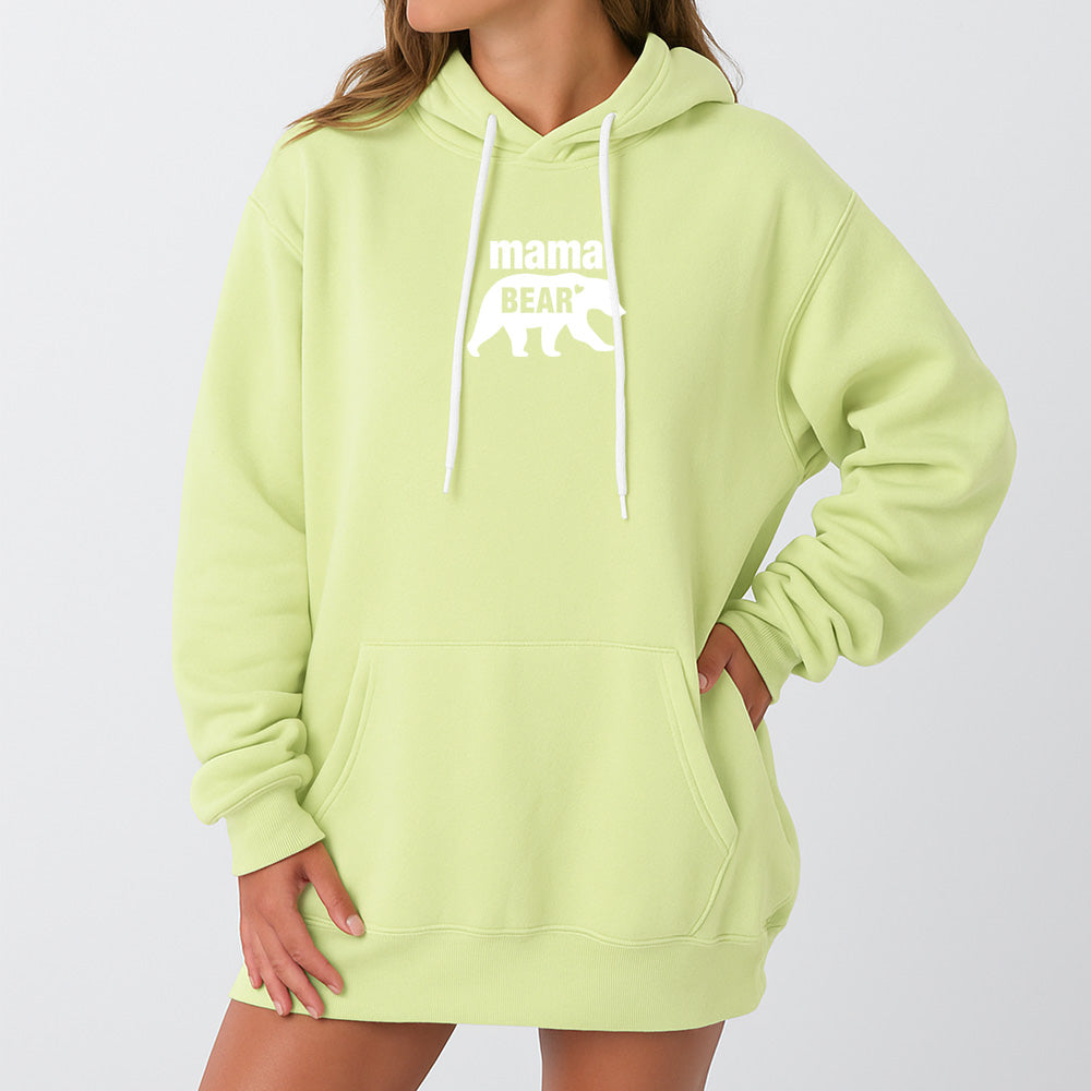 Mama Bear Giant Hoodie - Lime Cream