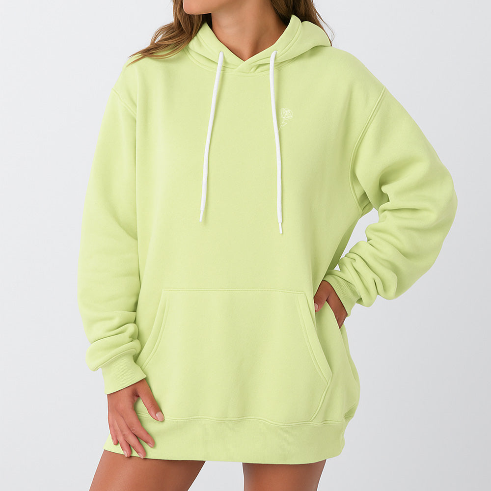 Rose Giant Hoodie - Lime Cream