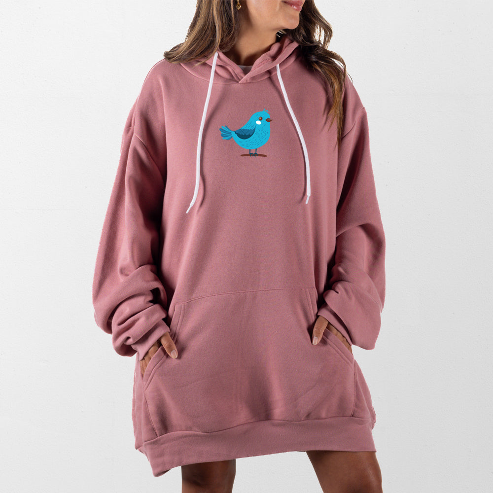 Mauve Blue Bird Giant Hoodie