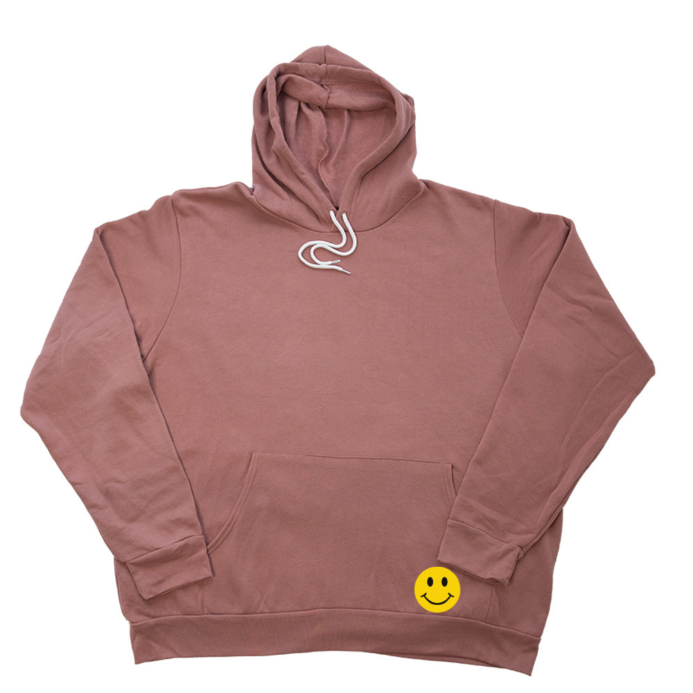 Pocket Smiley Giant Hoodie - Mauve