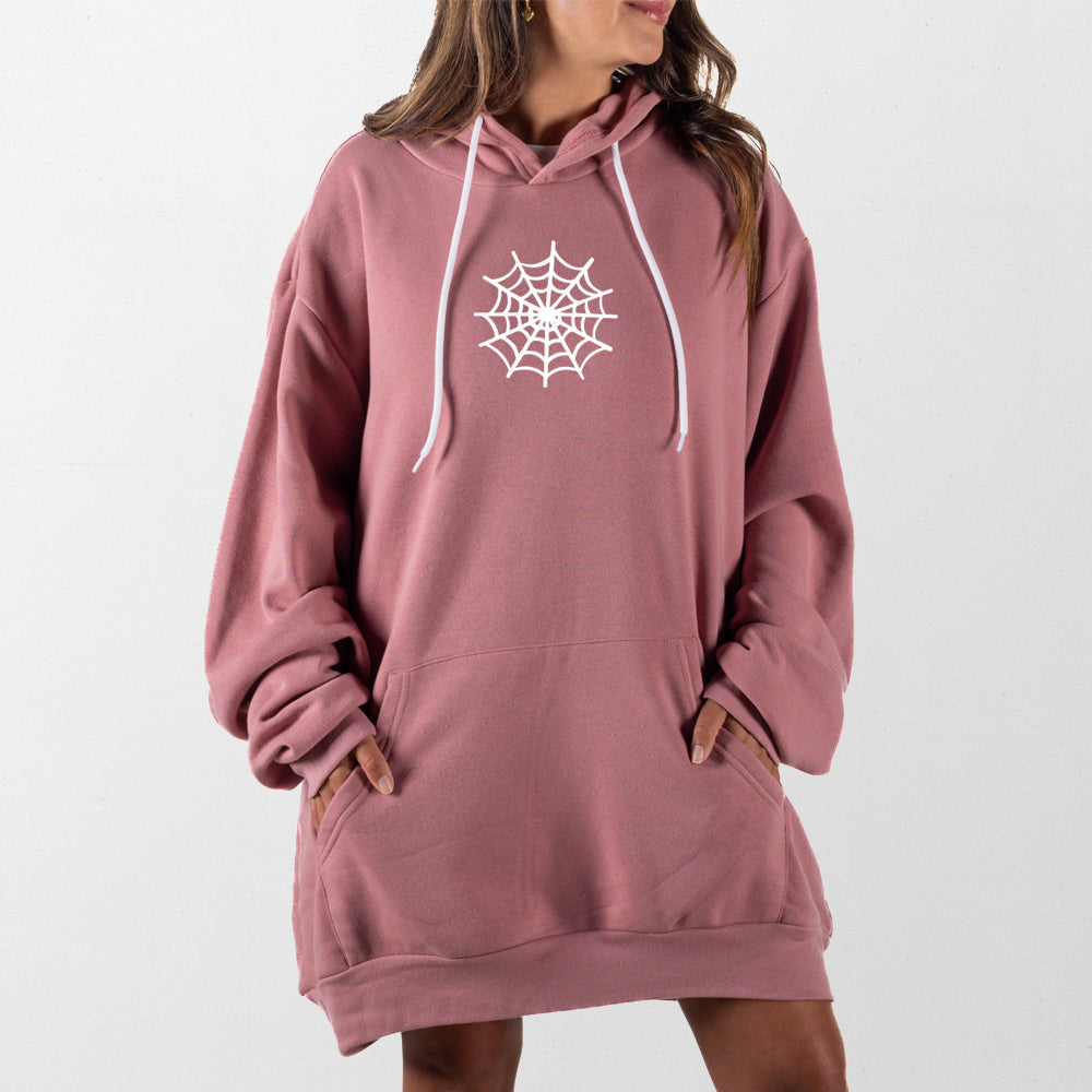 Mauve Spider Web Giant Hoodie