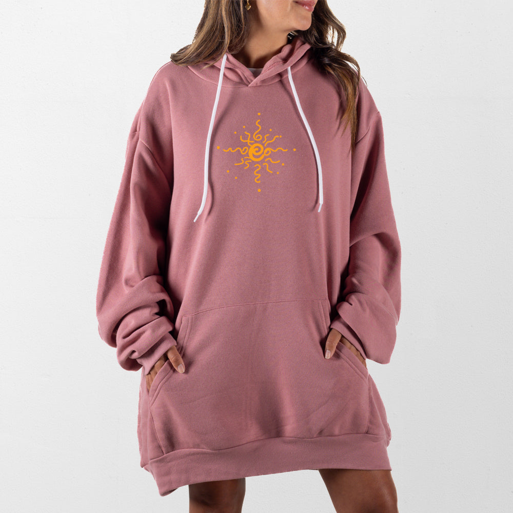 Mauve Swirly Sun Giant Hoodie