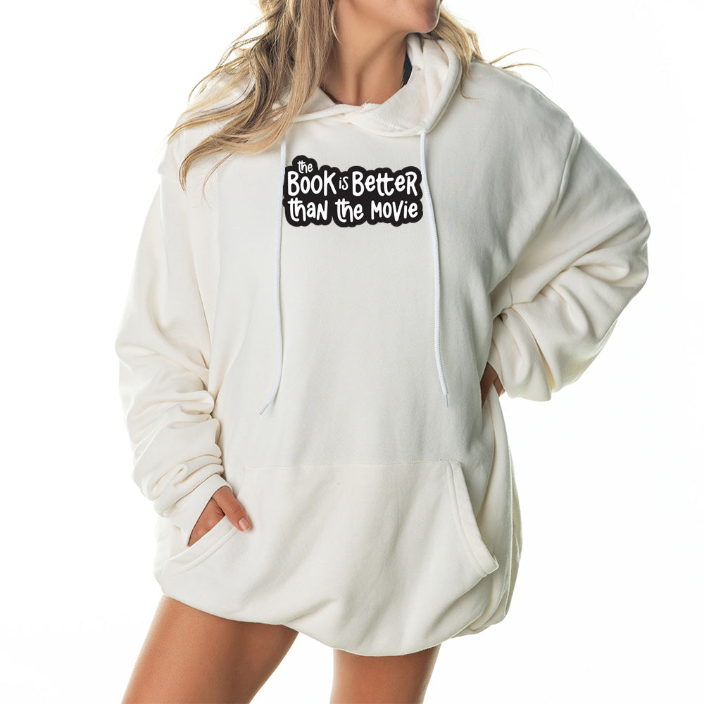 Book is Better Giant Hoodie - Tan