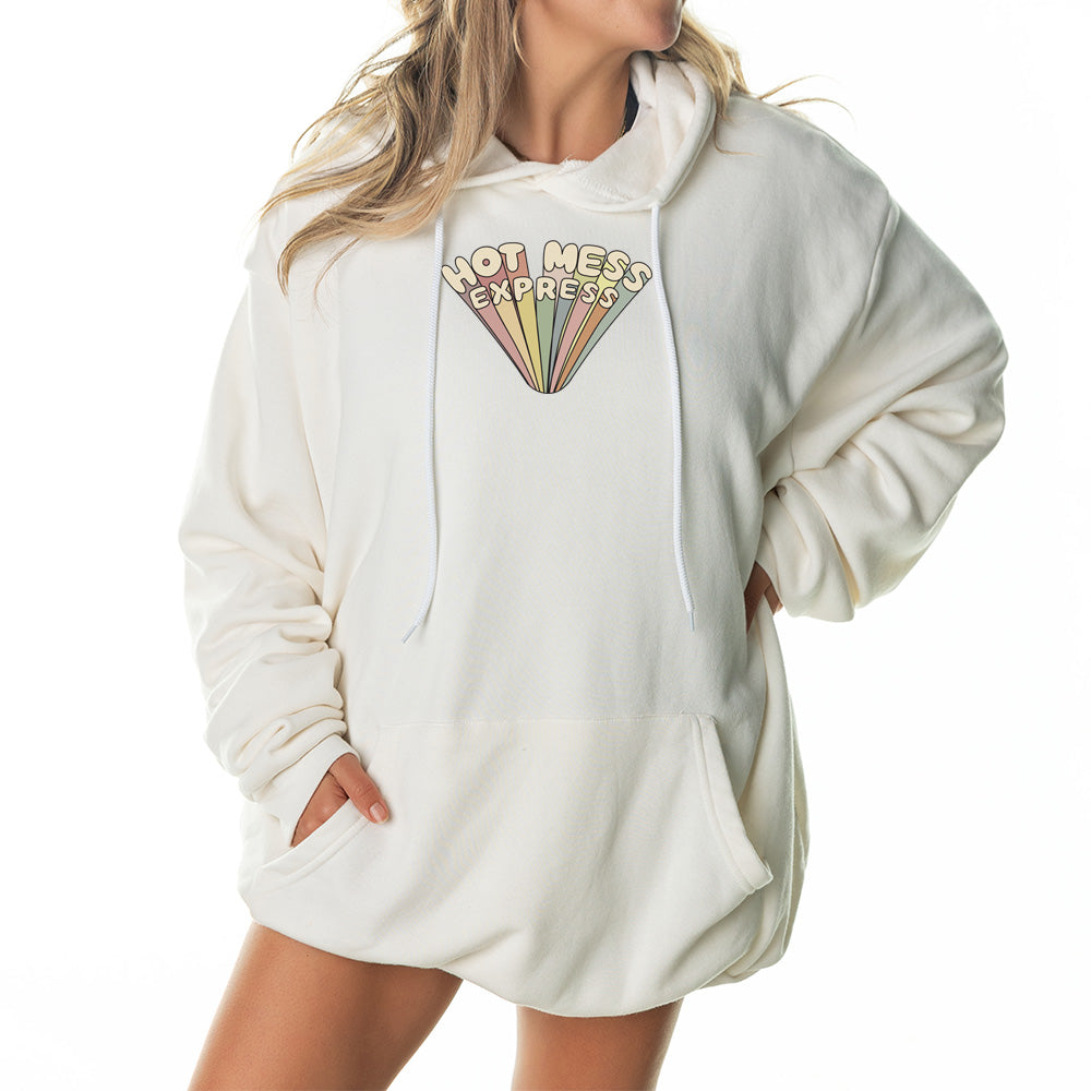 Hot Mess Express Giant Hoodie - Tan