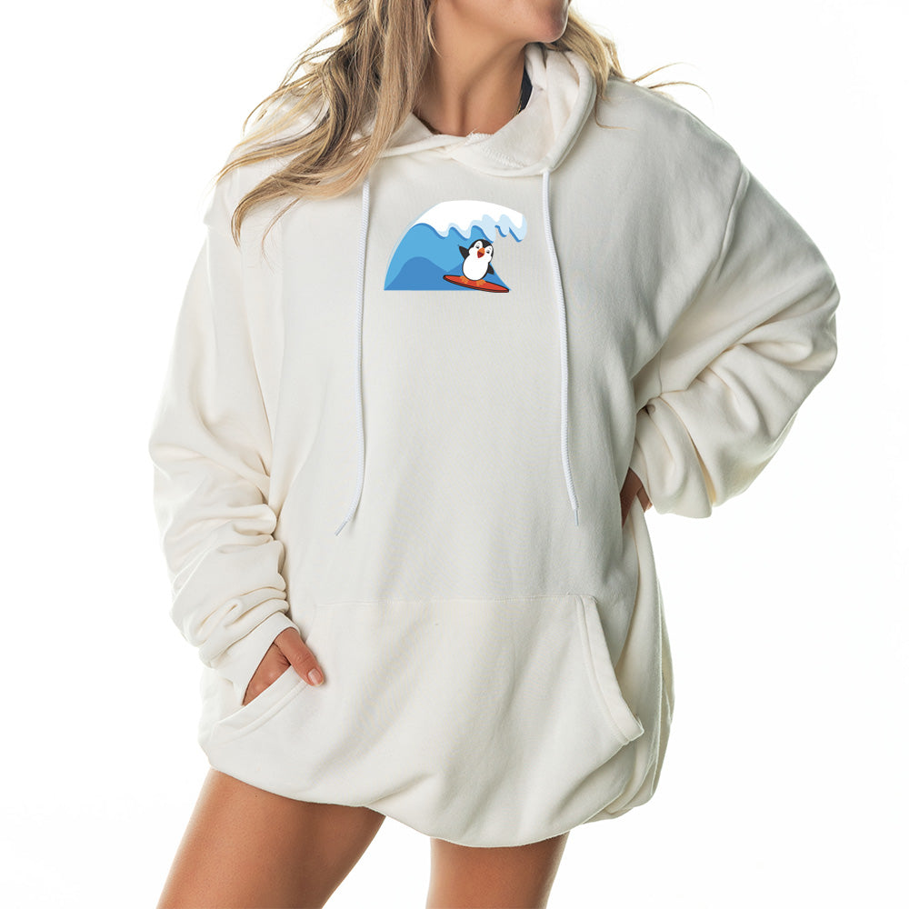 Surf Penguin Giant Hoodie - Tan