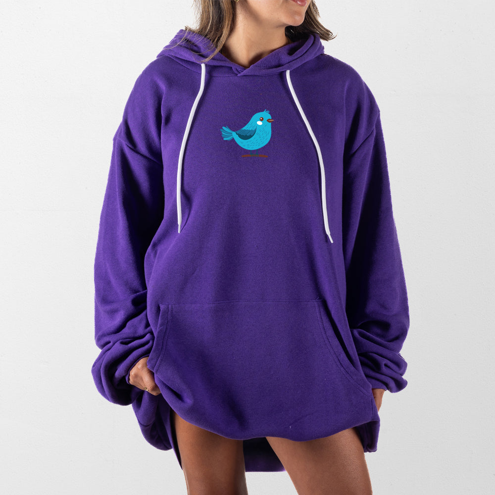 Purple Blue Bird Giant Hoodie