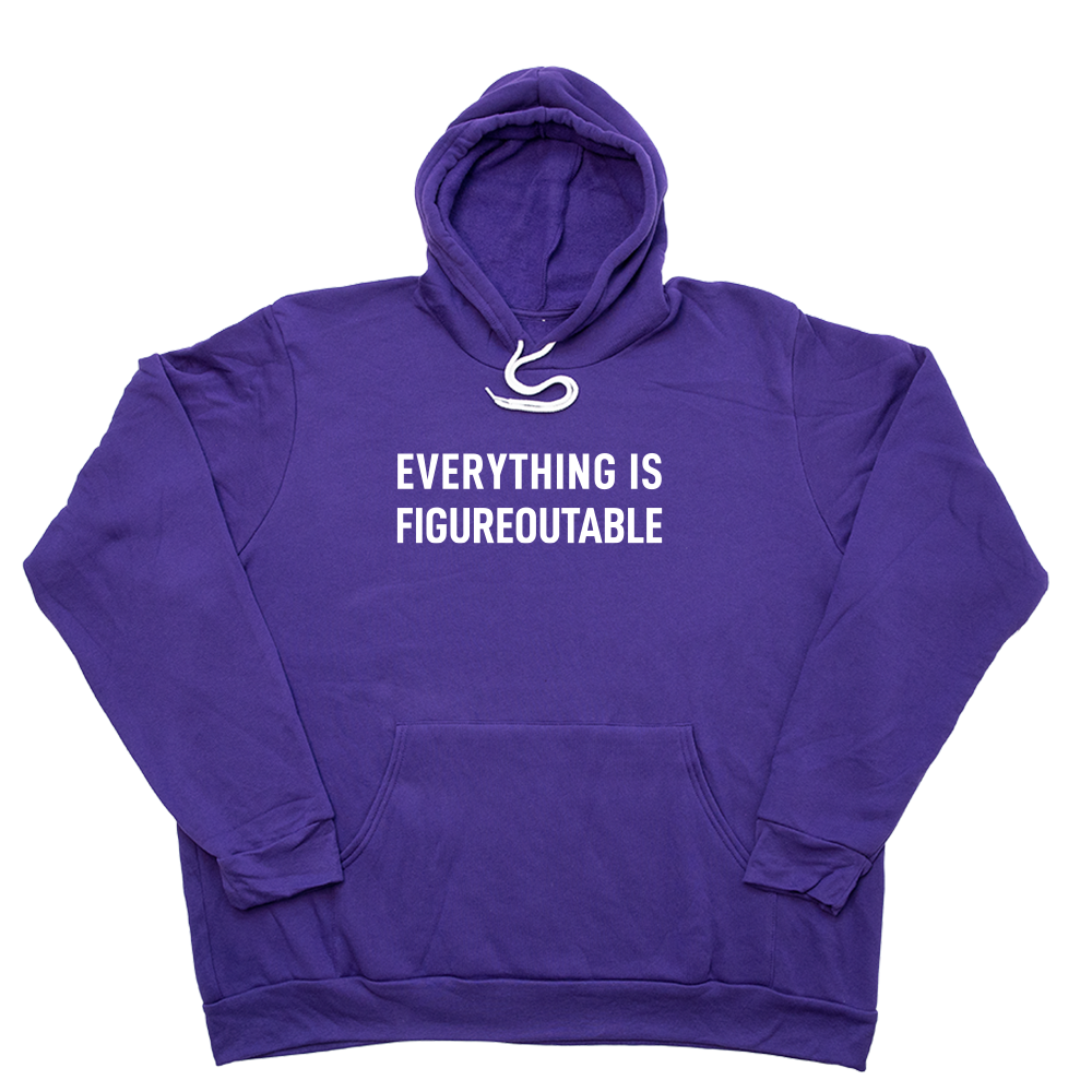 Purple Everything Is Figureoutable Giant Hoodie
